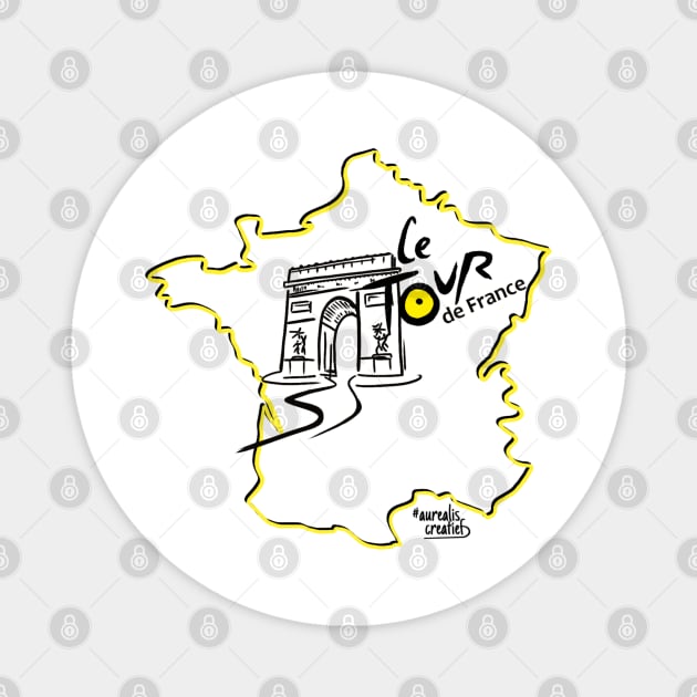 Tour de France -  Champs Elysees Magnet by Aurealis